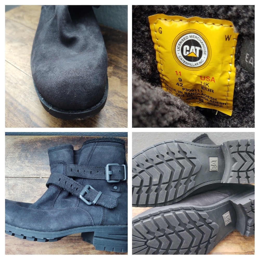 Cat steel toe women's boots size 11